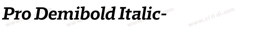 Pro Demibold Italic字体转换